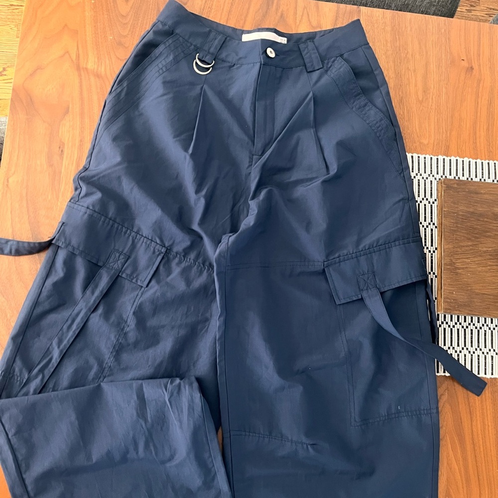 Bershka baggy pants with straps
